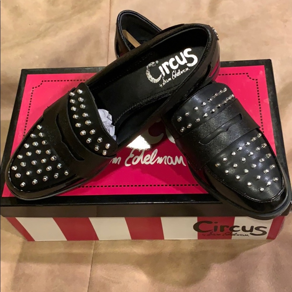 Circus by Sam Edelman Black Studded Penny Loafer